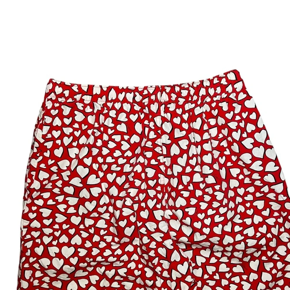 J Crew Vintage 90s Valentines Day Heart Pajama Bottoms Pants Loungewear